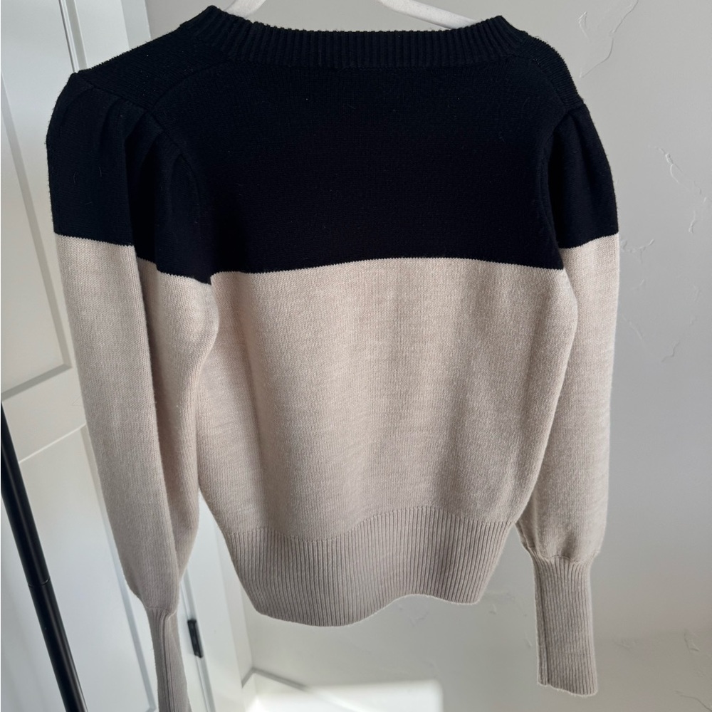 French Connection Women's Sweater - Black and Cream
